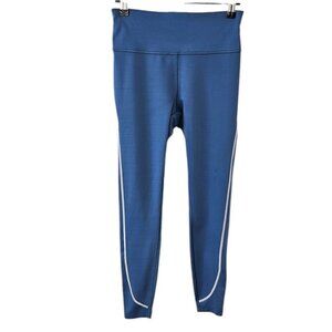 Peloton Womens Athletic Leggings, Blue, Gym, Contrast Stitching, Size Small